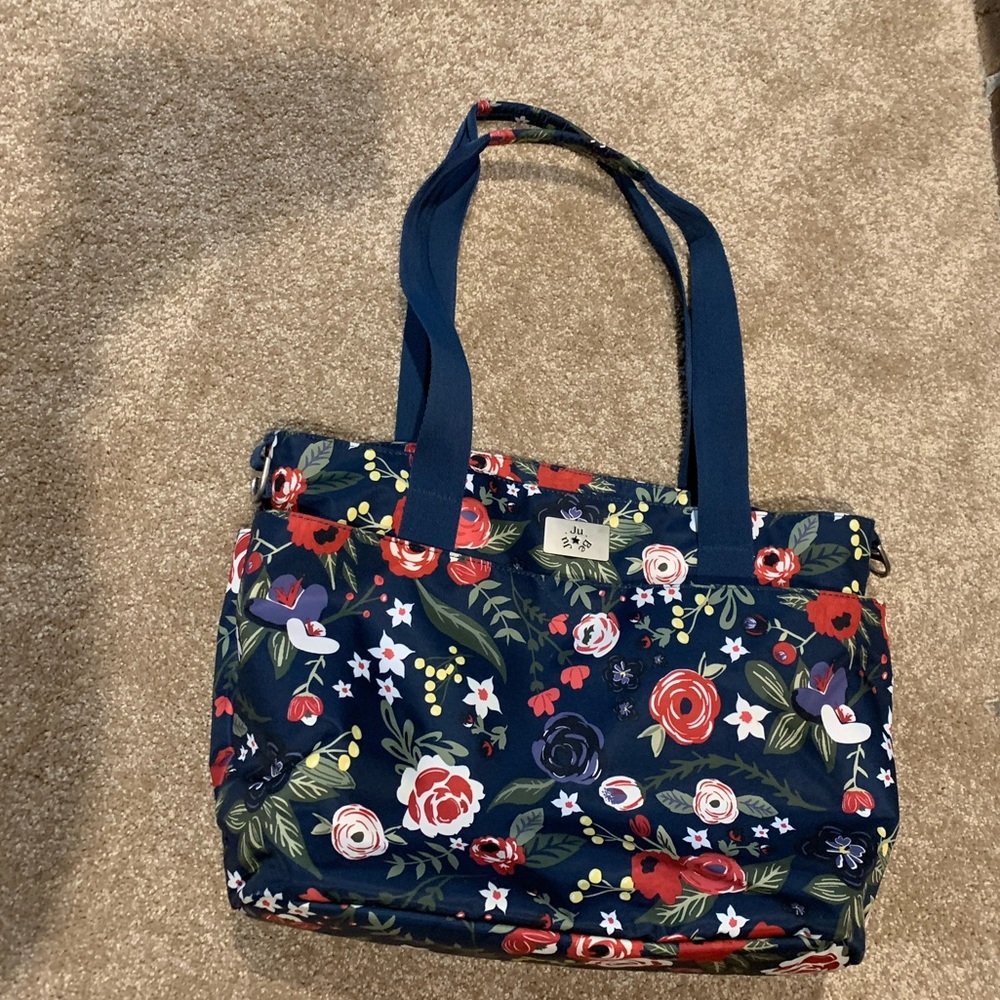 JuJuBe Encore Tote midnight posey diaper bag EUC